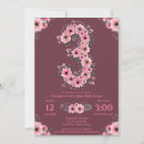 Search for happy 3rd birthday invitations Girl