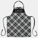 Search for plaid monogram aprons Tartan