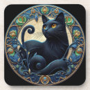 Search for black cat coasters Abstract