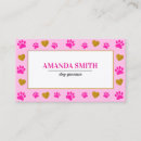 Search for dog paw print business cards Pink
