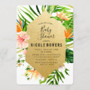 Search for tropical floral baby shower invitations Botanical