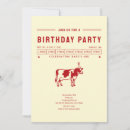 Search for cow party invitations Farm