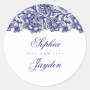 Search for blue lace wedding stickers Floral