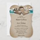 Search for rustic country teal wedding invitations String lights