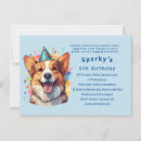 Search for corgi birthday invitations Dog birthday party