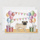 Search for pug birthday invitations Celebration