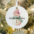 Search for snowman christmas tree decorations Happy