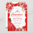 Search for red rose quinceanera invitations Red and gold