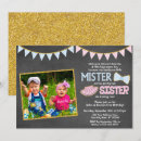 Search for boy girl twin birthday invitations Blue and pink
