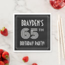 Search for 65th birthday napkins 65 years old