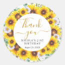 Search for sunflower birthday stickers Thank you