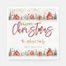Search for christmas scene napkins Red