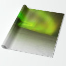 Search for northern lights wrapping paper Green