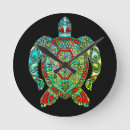 Search for blue stained glass clocks Red