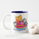 Search for whimsical cat mugs Cute