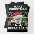 Search for funny trump wrapping paper Santa