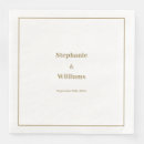 Search for gold and white wedding napkins Minimalist