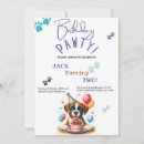 Search for boxer birthday invitations Watercolor