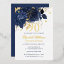 Search for rose gold and navy blue birthday invitations Roses