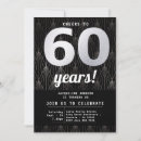 Search for black and silver 60th birthday invitations Adult birthday party