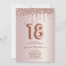 Search for girl 18th birthday invitations Rose gold