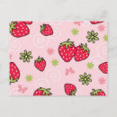 Search for fruit patterns postcards Strawberry