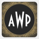 Search for art deco nouveau stickers Black and gold