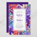 Search for watercolor floral foliage wedding invitations Purple