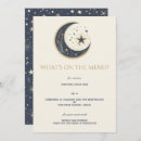 Search for blue and gold wedding menus Celestial