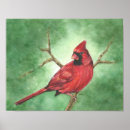 Search for watercolor cardinal bird art Green