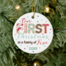 Search for family of 5 christmas tree decorations Our first christmas
