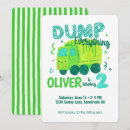 Search for trash truck birthday invitations Boy