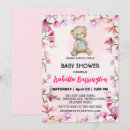 Search for teddy bear baby boy shower invitations Floral