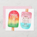 Search for watercolor ice cream birthday invitations Summer