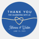 Search for royal blue and gold wedding stickers Minimal