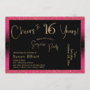 Search for pink and gold sweet 16 invitations Glam