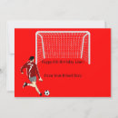 Search for soccer birthday invitations Red