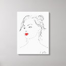 Search for line drawing canvas prints Woman