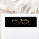 Search for gold stars return address labels Merry christmas