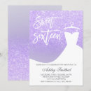 Search for purple glitter invitations Lilac