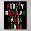 Search for santa and jesus posters Xmas