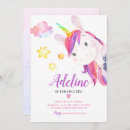 Search for cute unicorn birthday invitations Rainbow