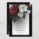 Search for red rose black and white invitations Gold