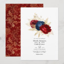 Search for navy blue red wedding invitations Vintage