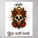 Search for skull and roses posters White