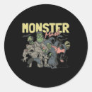 Search for retro monsters stickers Halloween