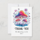 Search for mushrooms thank you cards Girl