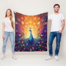 Search for peacock blue blankets Bird