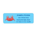 Search for red crab return address labels Cute