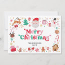 Search for pink and green christmas cards Merry and bright